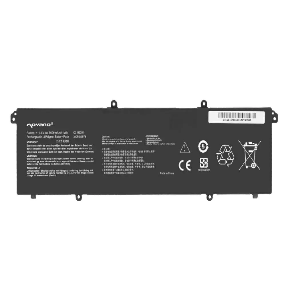 Bater&iacute;a compatible para port&aacute;til ASUS C31N2201 11.4V 3600mAh Movano