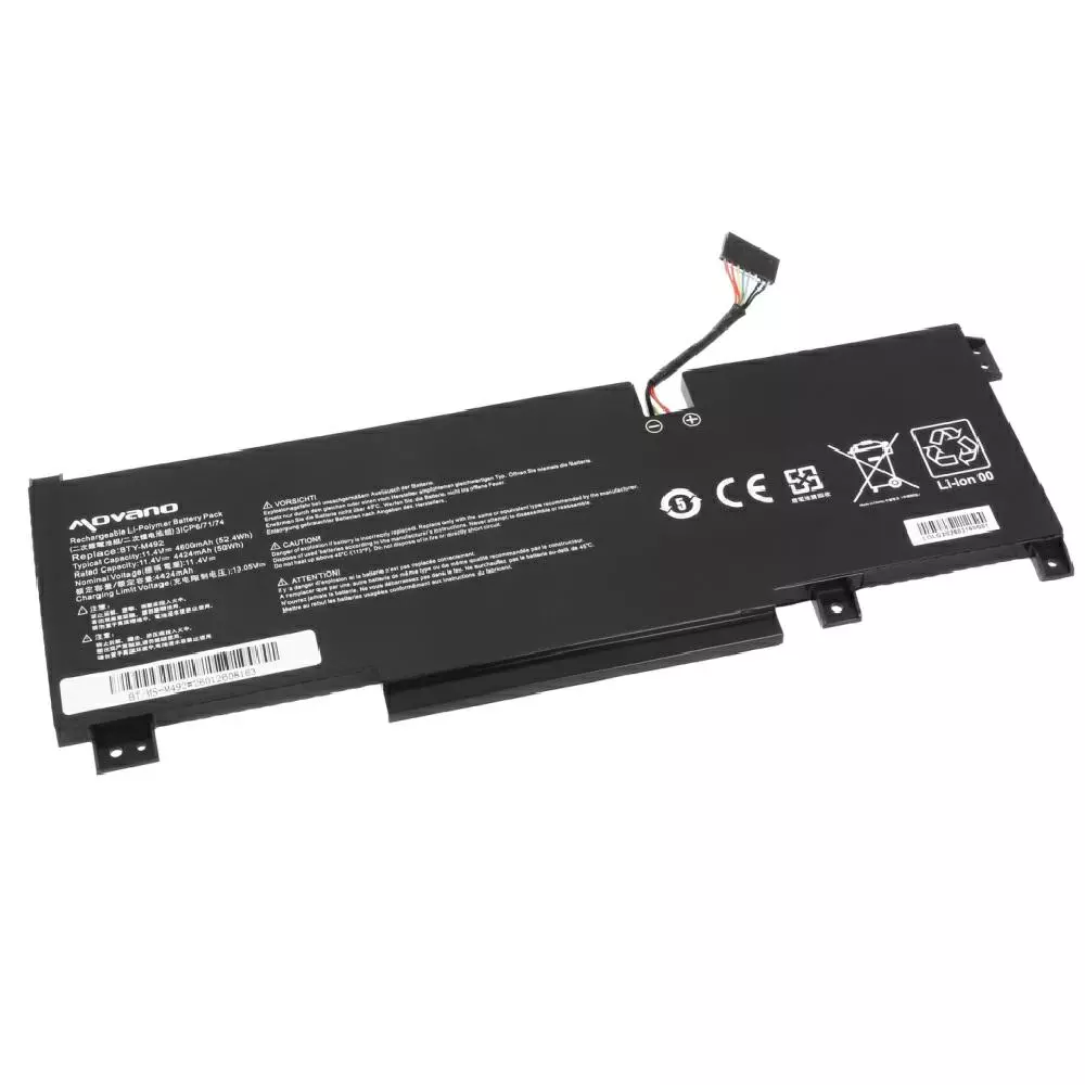 Bater&iacute;a compatible para port&aacute;til MSI BTY-M492 11.4V 4600mAh V1 Movano