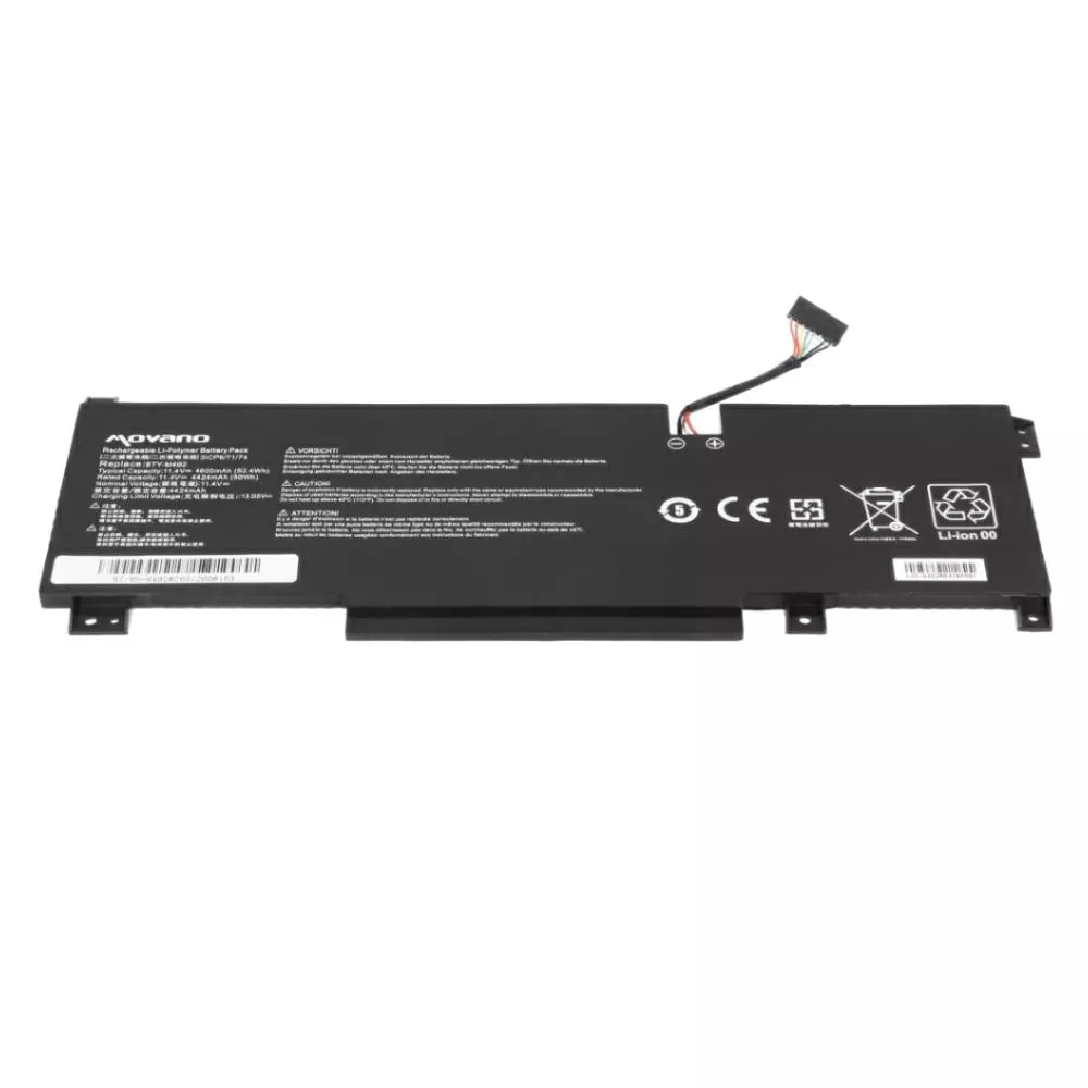 Bater&iacute;a compatible para port&aacute;til MSI BTY-M492 11.4V 4600mAh V1 Movano