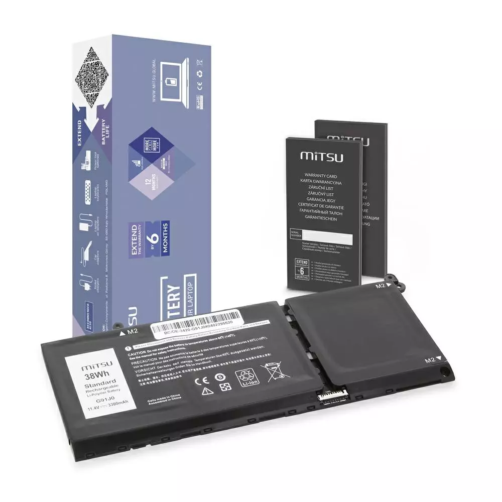 Bater&iacute;a compatible para port&aacute;til DELL Inspiron 13 11.4V 3300mAh Mitsu