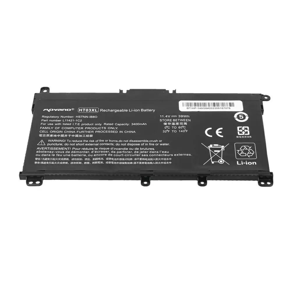 Bater&iacute;a compatible para port&aacute;til HP HT03XL 11.4V 3400MAH Movano