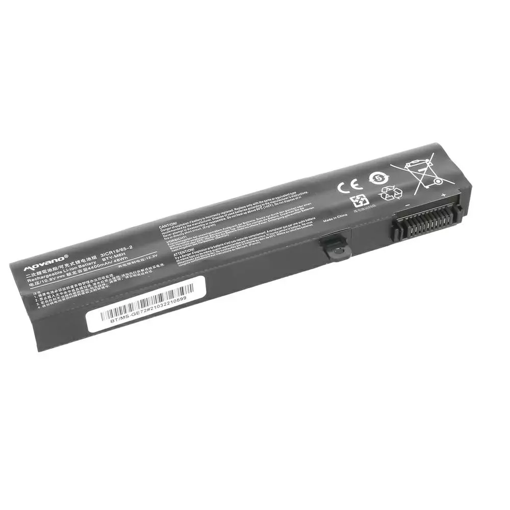 Bater&iacute;a compatible para port&aacute;til MSI BTY-M6H 10.8V 4400mAh Movano