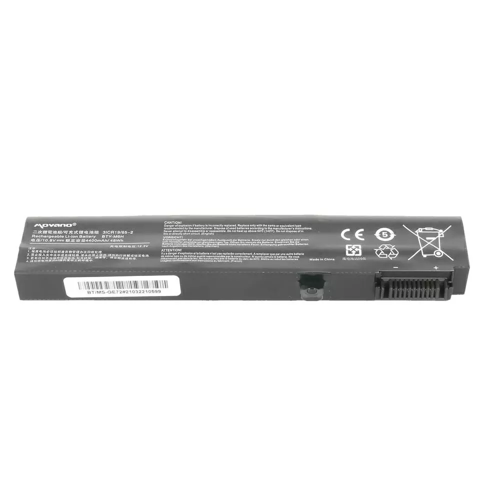 Bater&iacute;a compatible para port&aacute;til MSI BTY-M6H 10.8V 4400mAh Movano