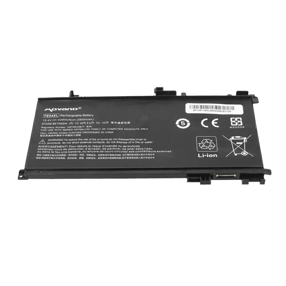 Bater&iacute;a compatible para port&aacute;til HP TE04XL 15.4V 2800 mAh Movano