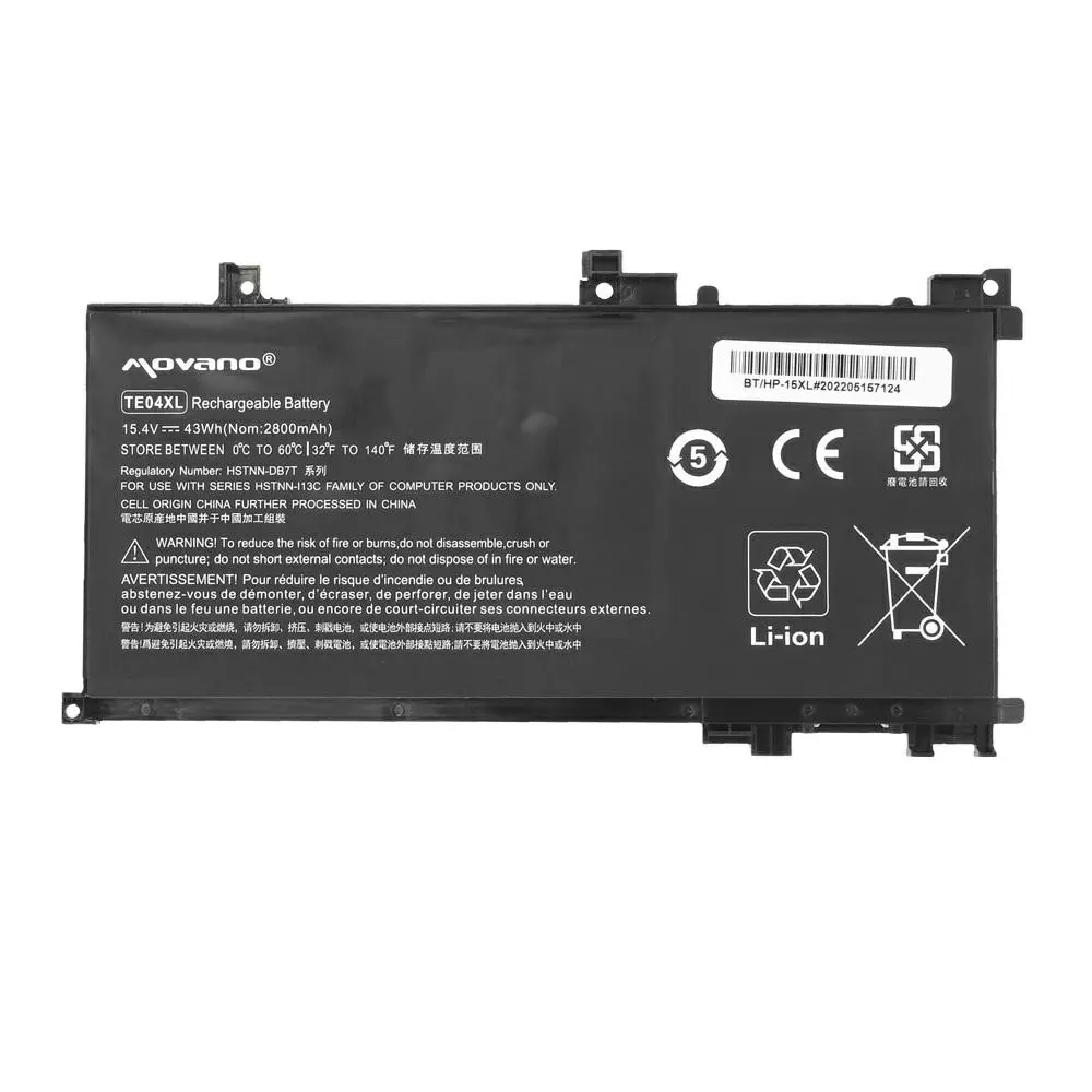 Bater&iacute;a compatible para port&aacute;til HP TE04XL 15.4V 2800 mAh Movano