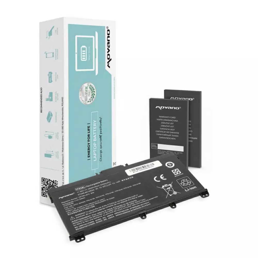 Bater&iacute;a compatible para port&aacute;til HP TF03XL 11.55V 3400mAh Movano
