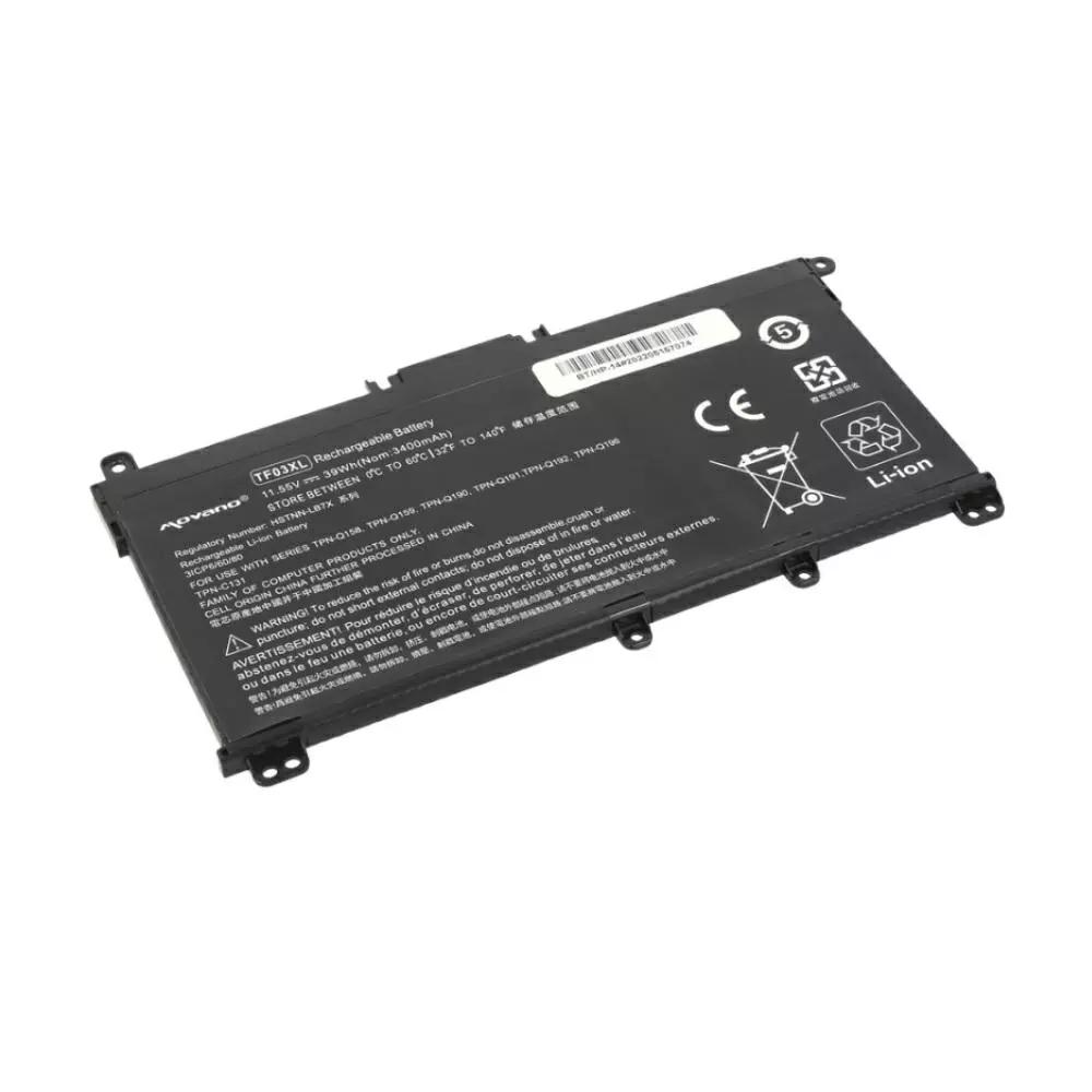 Bater&iacute;a compatible para port&aacute;til HP TF03XL 11.55V 3400mAh Movano
