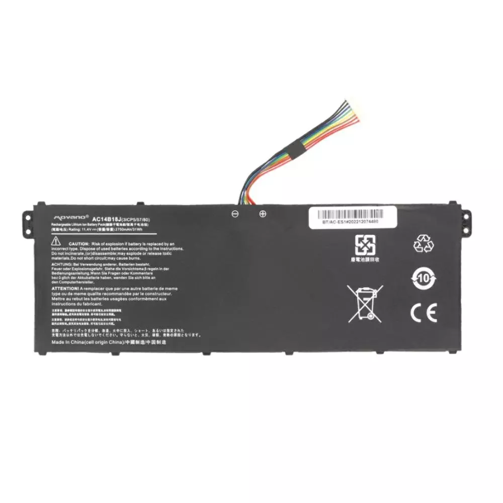 Bater&iacute;a compatible para port&aacute;til ACER AC14B18J 11.4V 3600 mAh Movano