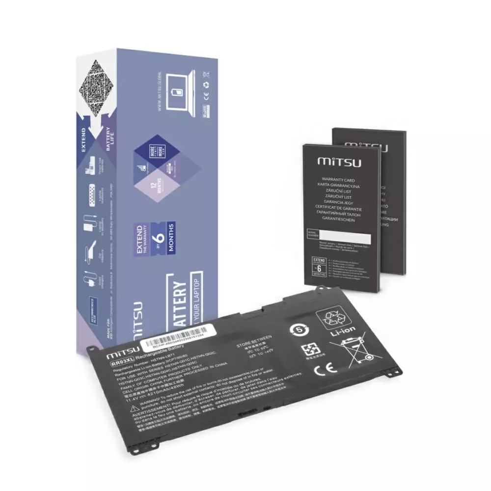 Bater&iacute;a compatible para port&aacute;til HP RR03XL 11.4V 4210mAh Mitsu