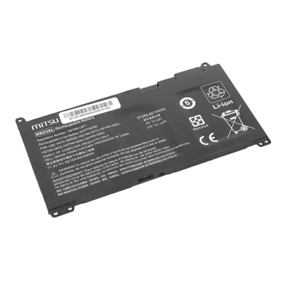 Bater&iacute;a compatible para port&aacute;til HP RR03XL 11.4V 4210mAh Mitsu