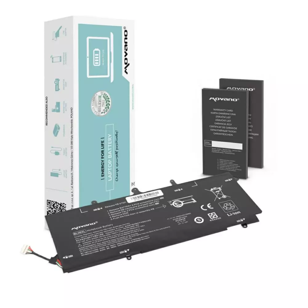 Bater&iacute;a compatible para port&aacute;til HP BL06XL 11.1V 3400mAh Movano