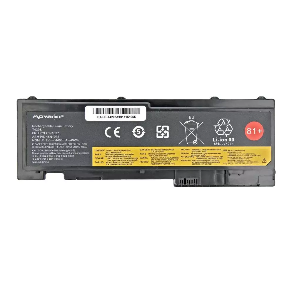 Bater&iacute;a compatible para port&aacute;til LENOVO T420S 11.1V 4400mAh Movano