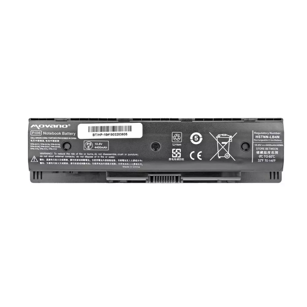 Bater&iacute;a compatible para port&aacute;til HP PI06XL 10.8V 4400mAh Movano