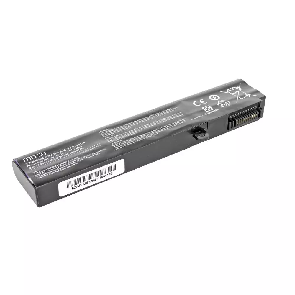 Bater&iacute;a compatible para port&aacute;til MSI BTY-M6H 10.8V 4400mAh Mitsu