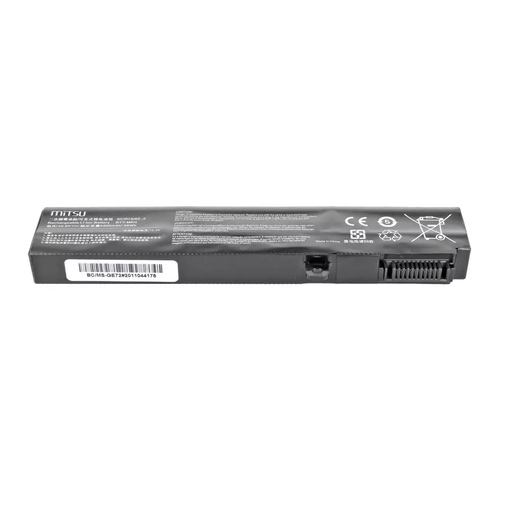 Bater&iacute;a compatible para port&aacute;til MSI BTY-M6H 10.8V 4400mAh Mitsu