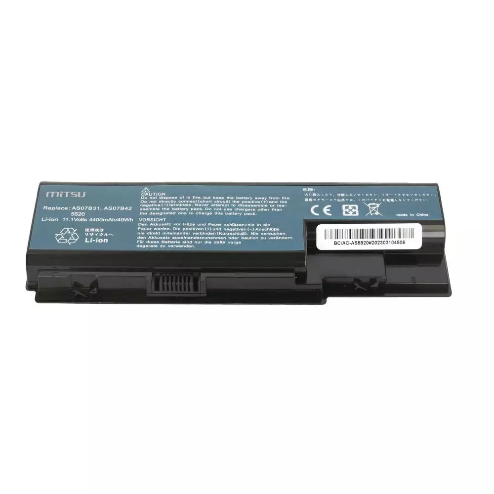 Bater&iacute;a compatible para port&aacute;til ACER AS07B31 11.1V 4400mAh Mitsu