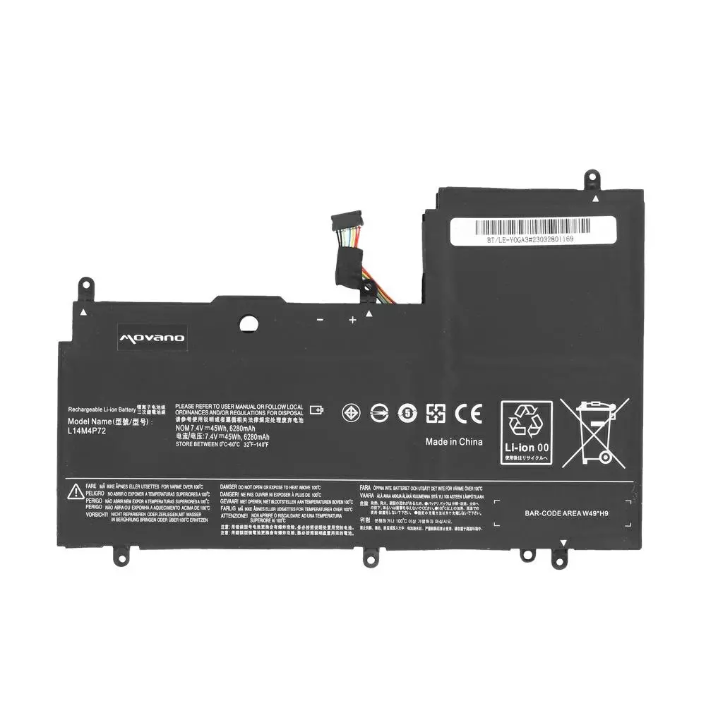 Bater&iacute;a compatible para port&aacute;til LENOVO L14M4P72 7.4V 6280mAh Movano
