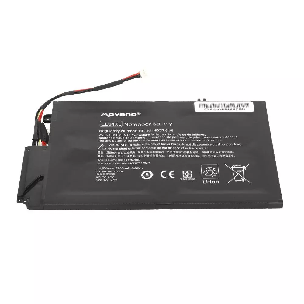 Bater&iacute;a compatible para port&aacute;til HP EL04XL 14.8V 2700mAh Movano