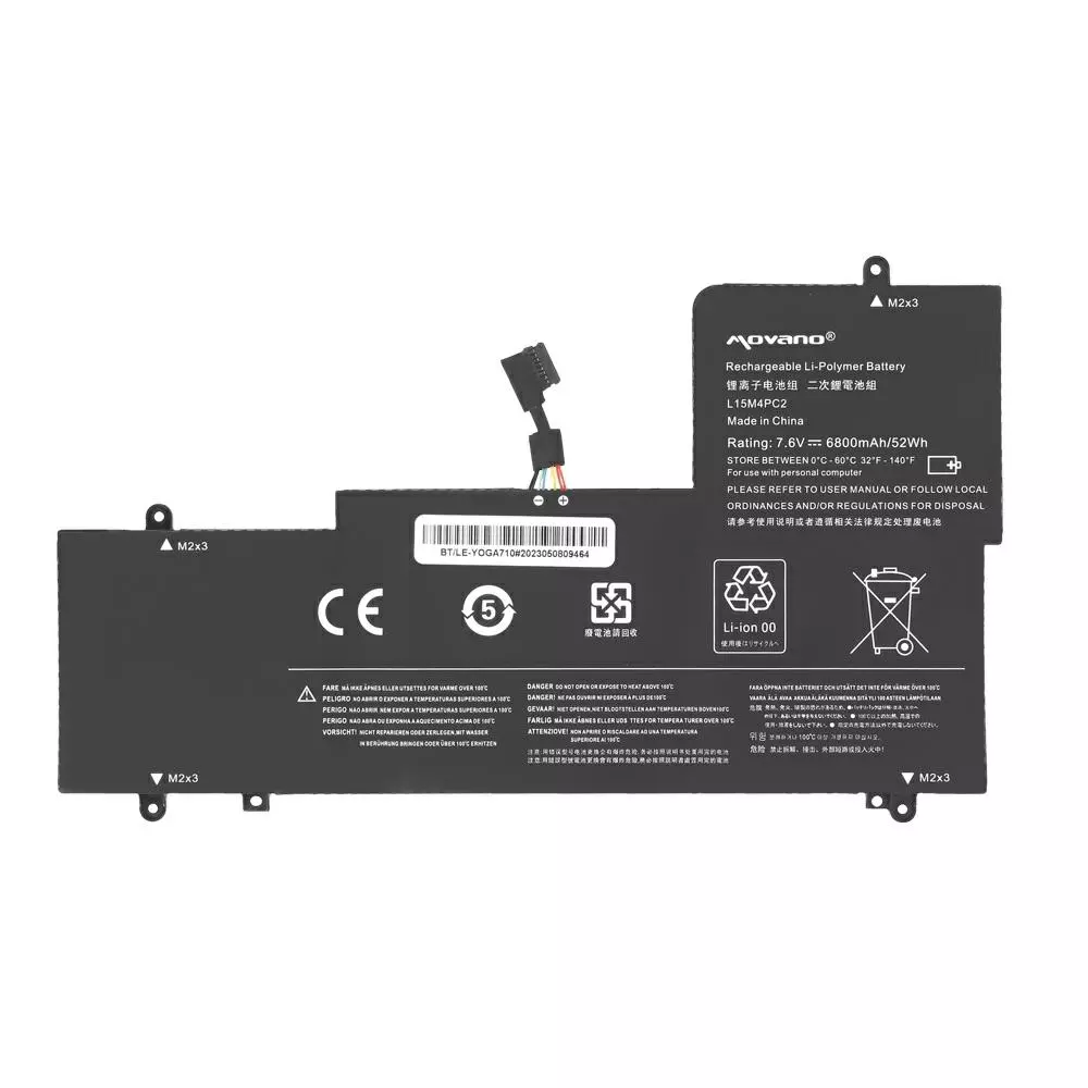 Bater&iacute;a compatible para port&aacute;til LENOVO L15L4PC2 7.6V 6800mAh Movano