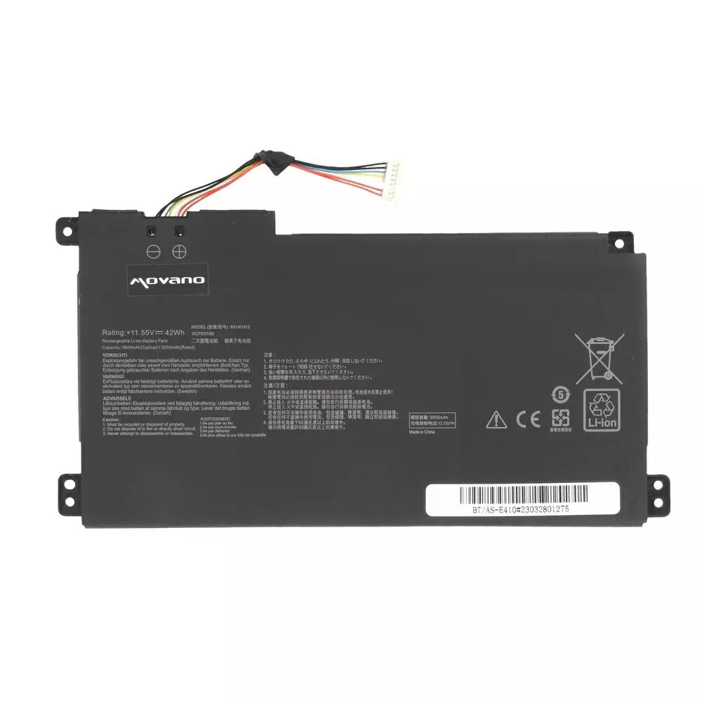 Bater&iacute;a compatible para port&aacute;til ASUS B31N1912 11.55V 3640mAh Movano