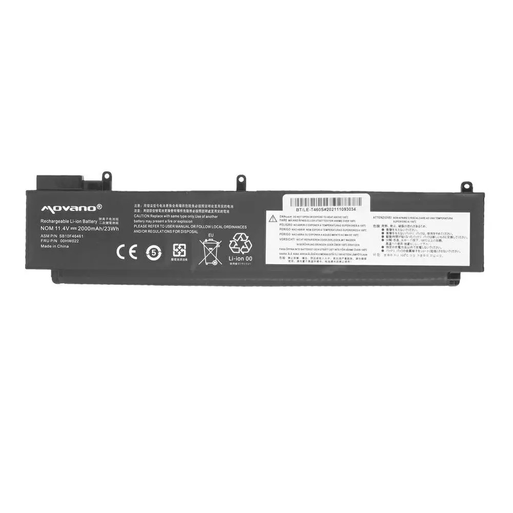 Bater&iacute;a compatible para port&aacute;til LENOVO T460S / T470S 11.4v 2000 mAh Movano