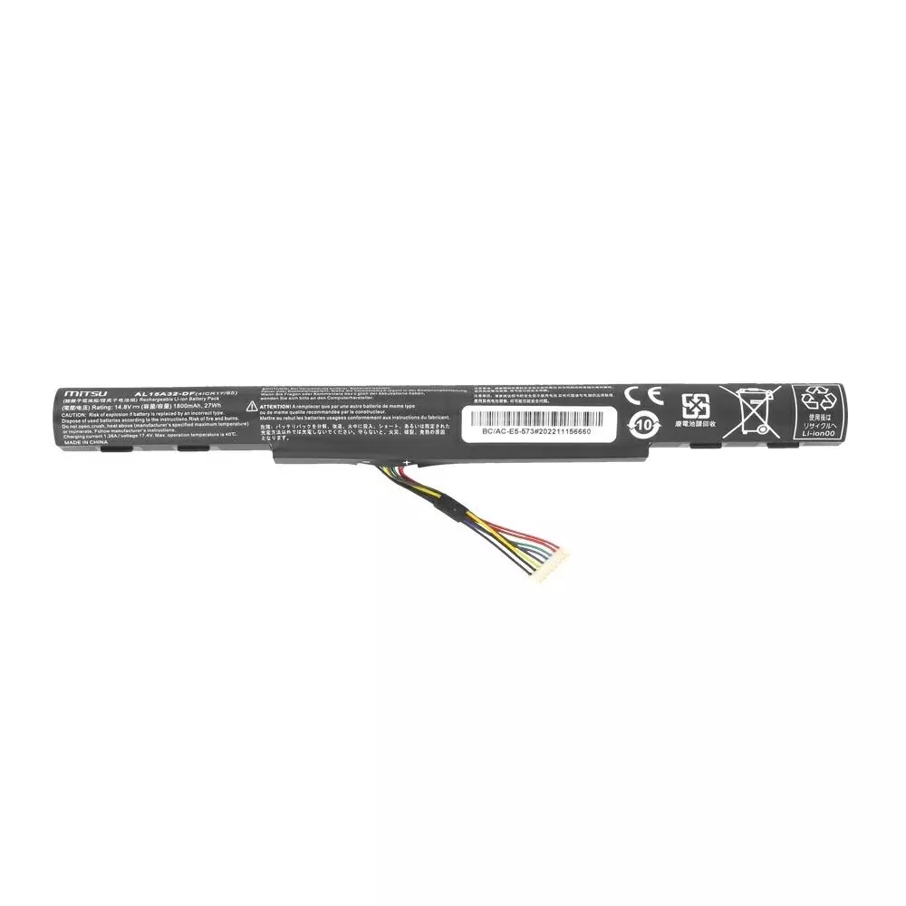 Bater&iacute;a compatible para port&aacute;til ACER AL15A32 14.8V 1800 mAh Mitsu