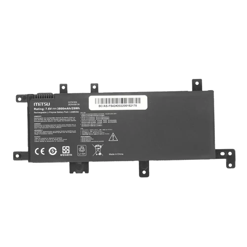 Bater&iacute;a compatible para port&aacute;til ASUS C21N1634 7.6V 3800mAh Mitsu