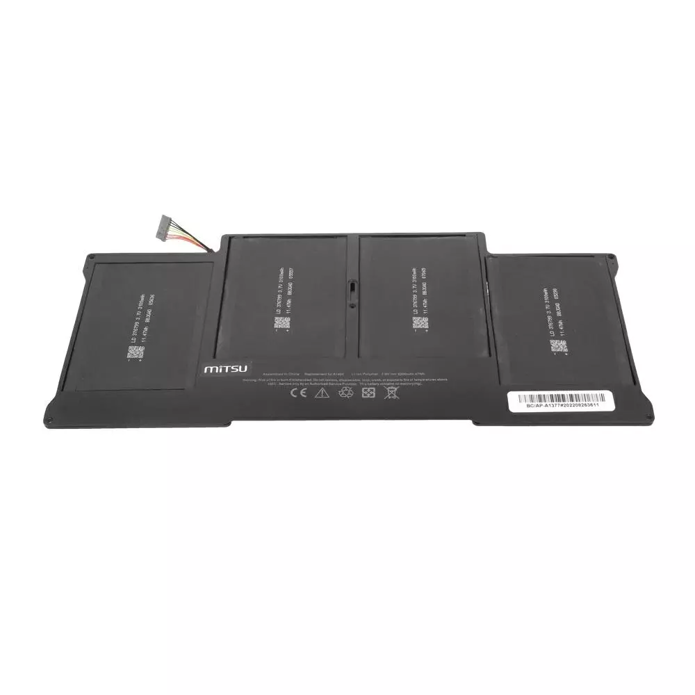Bater&iacute;a compatible para port&aacute;til APPLE A1377 7.6V 6200mAh 47Wh Mitsu