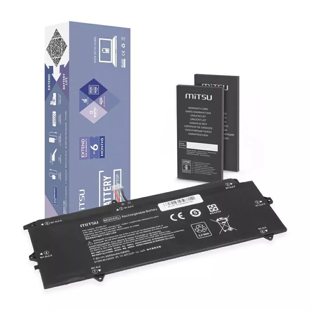 Bater&iacute;a compatible para port&aacute;til HP MG04 7.6V 5000mAh Mitsu