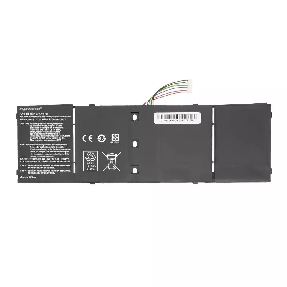 Bater&iacute;a compatible para port&aacute;til ACER AP13B3K 15V 3560mAh Movano