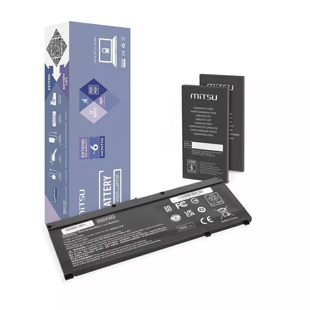 Bater&iacute;a compatible para port&aacute;til HP SR03XL 11.55V 4545mAh Mitsu