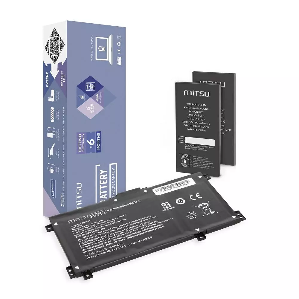 Bater&iacute;a compatible para port&aacute;til HP LK03XL 11.55V 3500mAh Mitsu