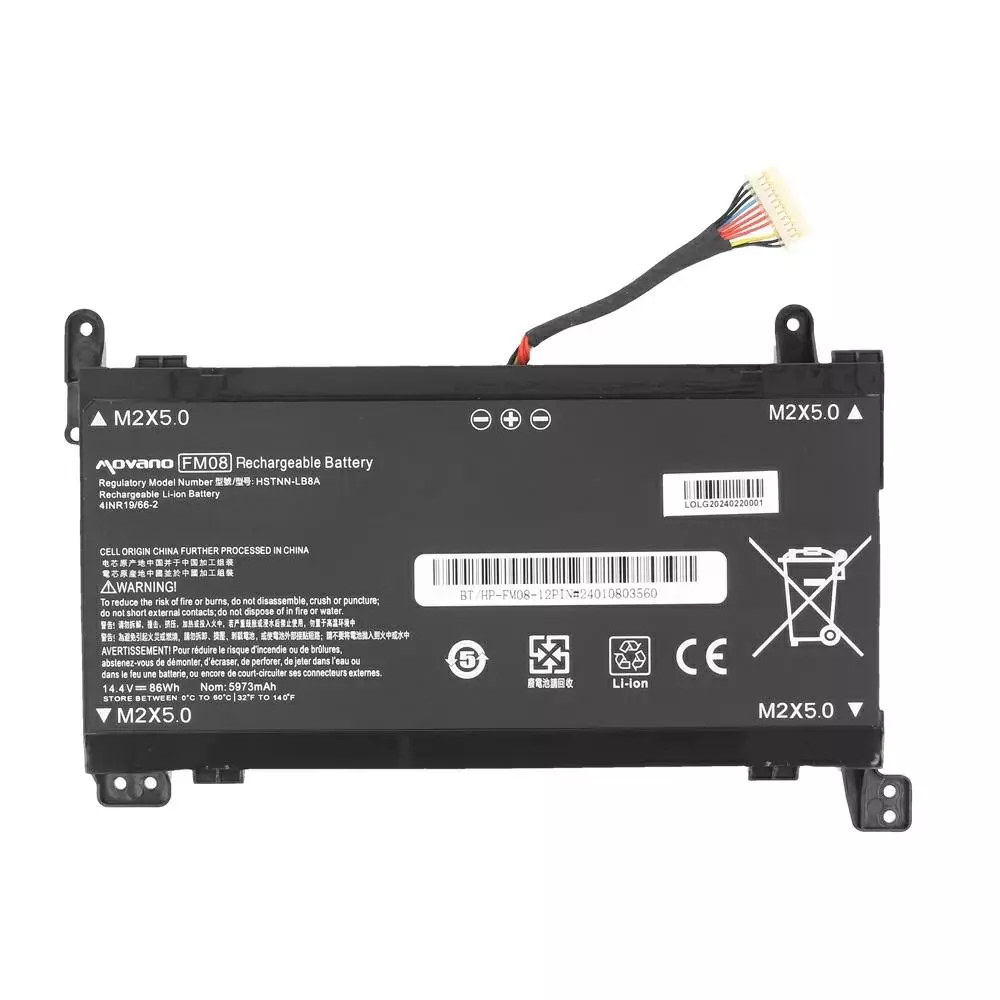 Bater&iacute;a compatible para port&aacute;til HP FM08 12 PIN 14.8V 5972mAh Movano