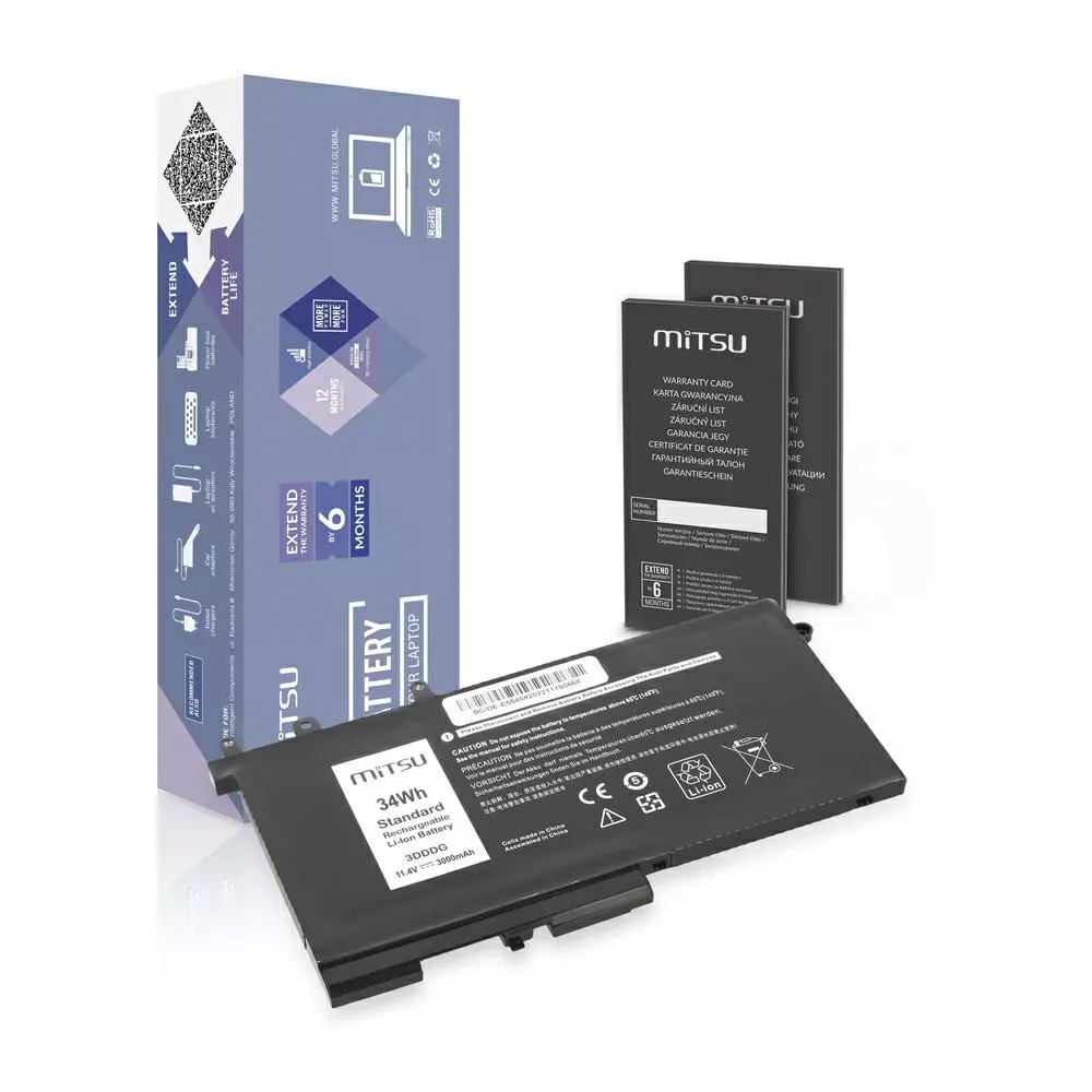 Bater&iacute;a compatible para port&aacute;til DELL Latitude E5280 11.4V 3000 mAh Mitsu