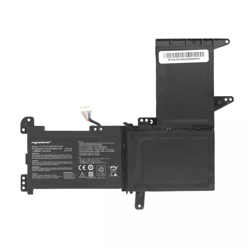 Bater&iacute;a compatible para port&aacute;til ASUS B31N1637 11.4V 3600mAh Movano