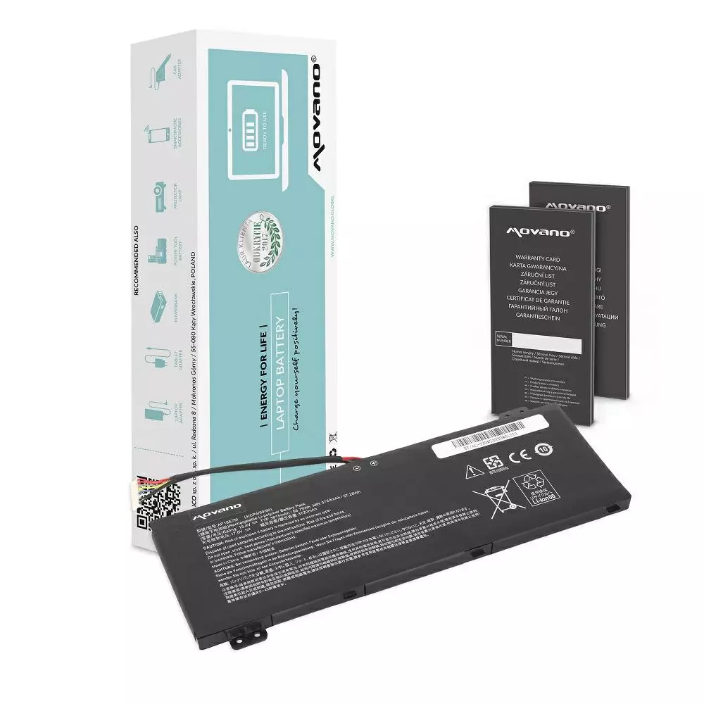Bater&iacute;a compatible para port&aacute;til ACER AP18E7M 15.4V 3815mAh Movano
