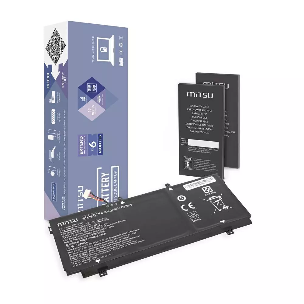Bater&iacute;a compatible para port&aacute;til HP SH03XL 11.4V 4900mAh Mitsu