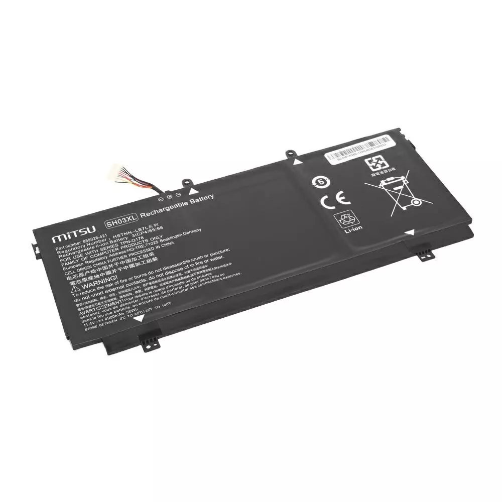 Bater&iacute;a compatible para port&aacute;til HP SH03XL 11.4V 4900mAh Mitsu