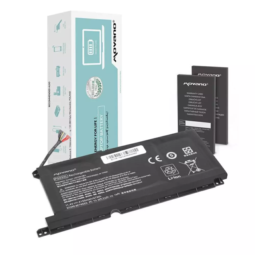 Bater&iacute;a compatible para port&aacute;til HP PG03XL 11.4V 4150mAh Movano
