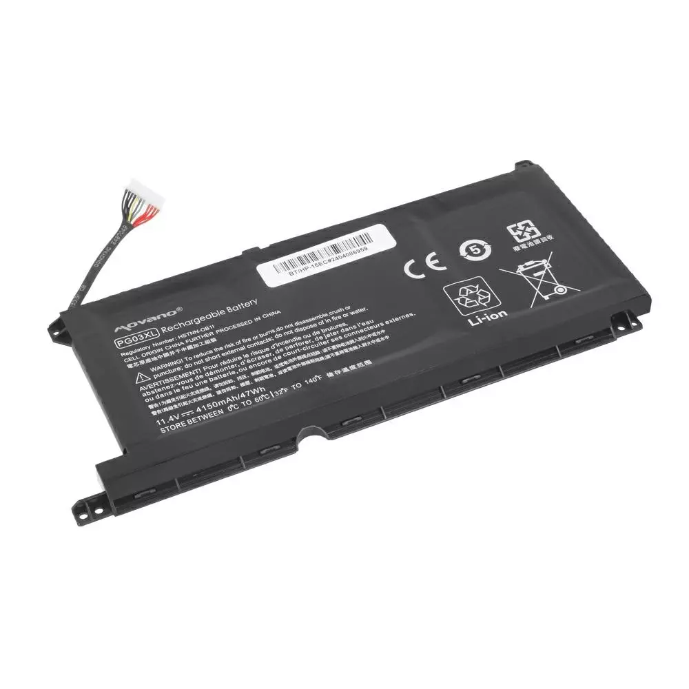 Bater&iacute;a compatible para port&aacute;til HP PG03XL 11.4V 4150mAh Movano