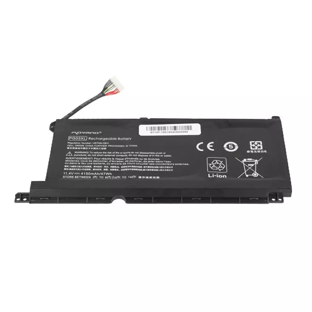 Bater&iacute;a compatible para port&aacute;til HP PG03XL 11.4V 4150mAh Movano