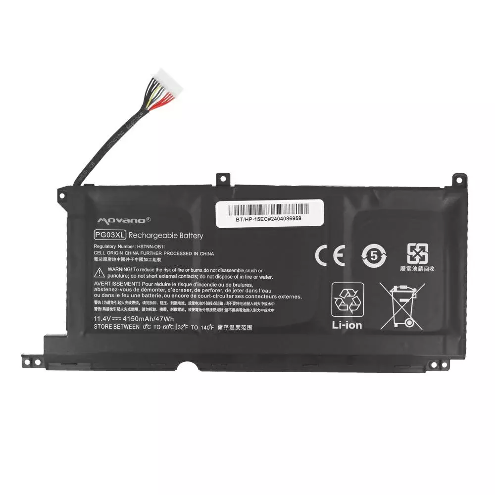 Bater&iacute;a compatible para port&aacute;til HP PG03XL 11.4V 4150mAh Movano