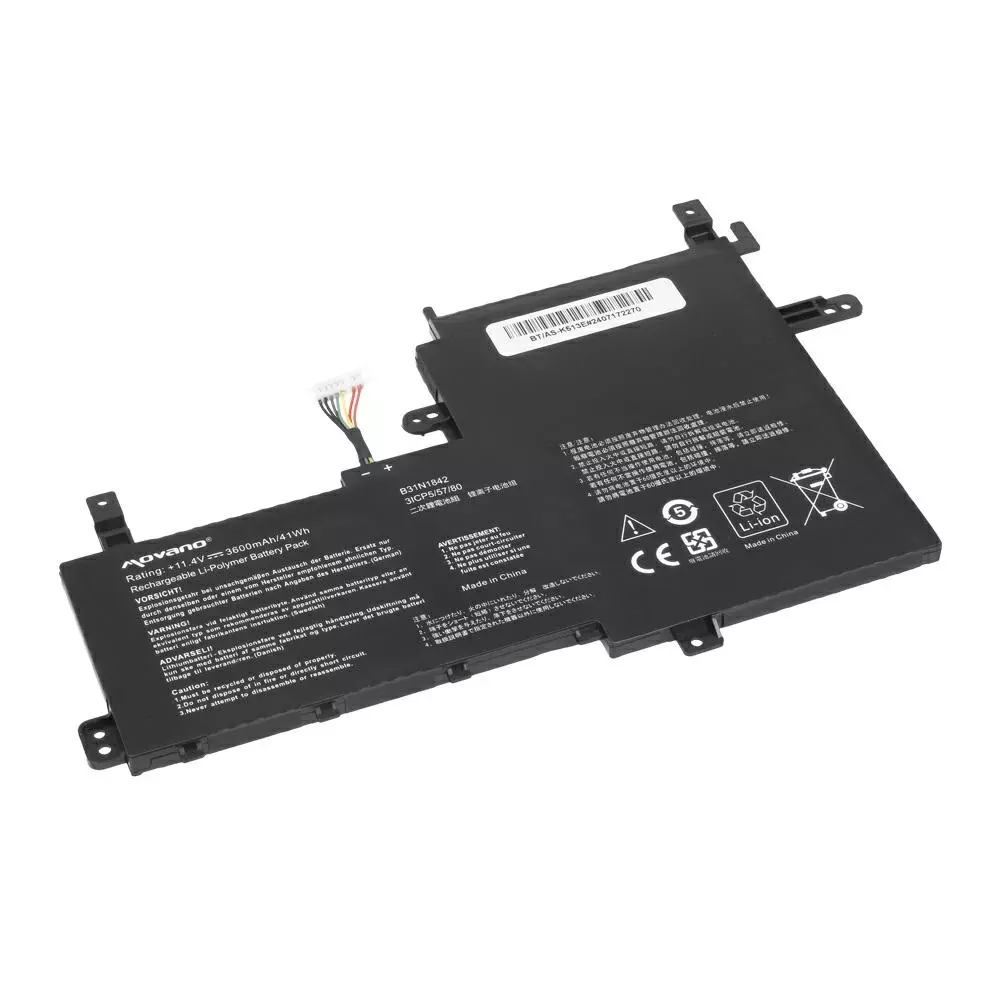 Bater&iacute;a compatible para port&aacute;til ASUS B31N1842 11.4V 3600mAh Movano