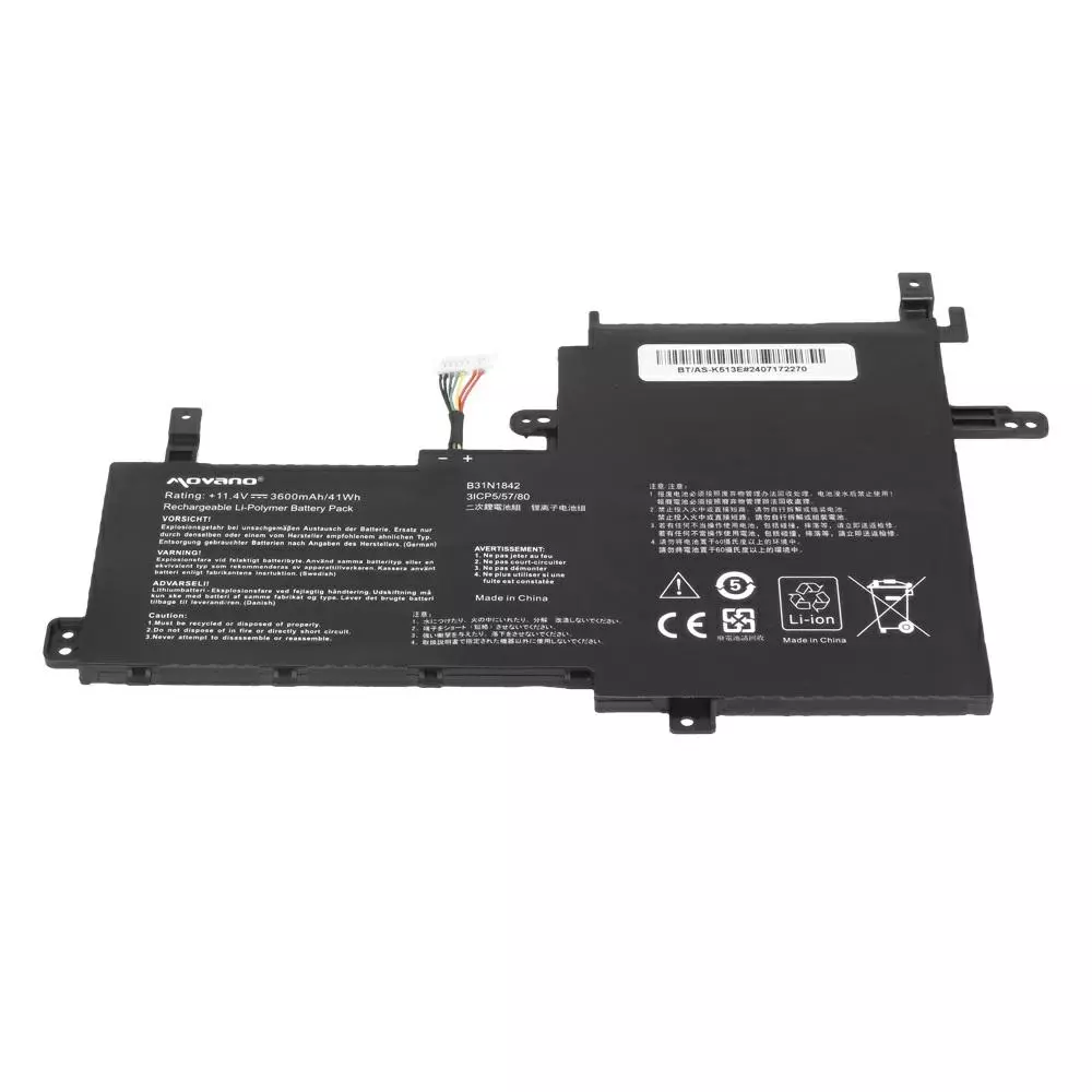 Bater&iacute;a compatible para port&aacute;til ASUS B31N1842 11.4V 3600mAh Movano