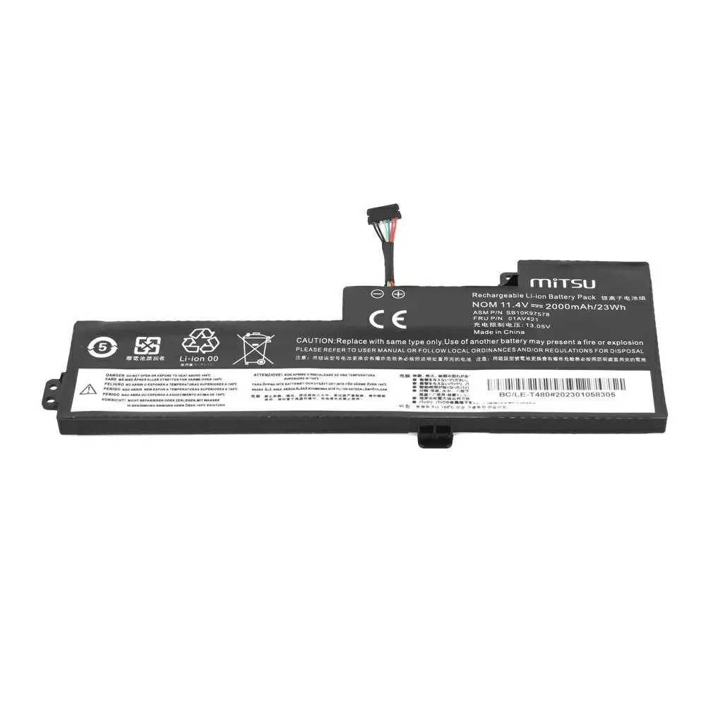 Bater&iacute;a compatible para port&aacute;til LENOVO T480 11.4v 2000 mAh Mitsu