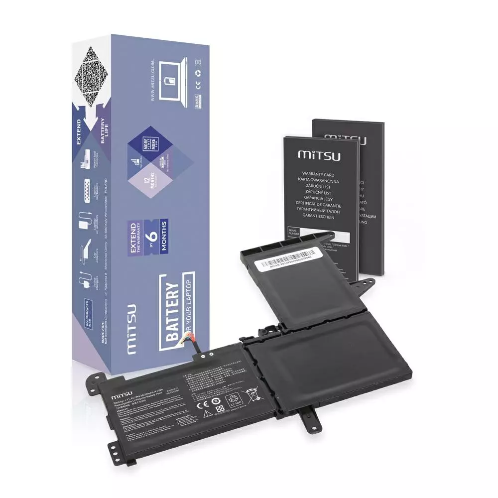 Bater&iacute;a compatible para port&aacute;til ASUS B31N1637 11.4V 3600mAh Mitsu
