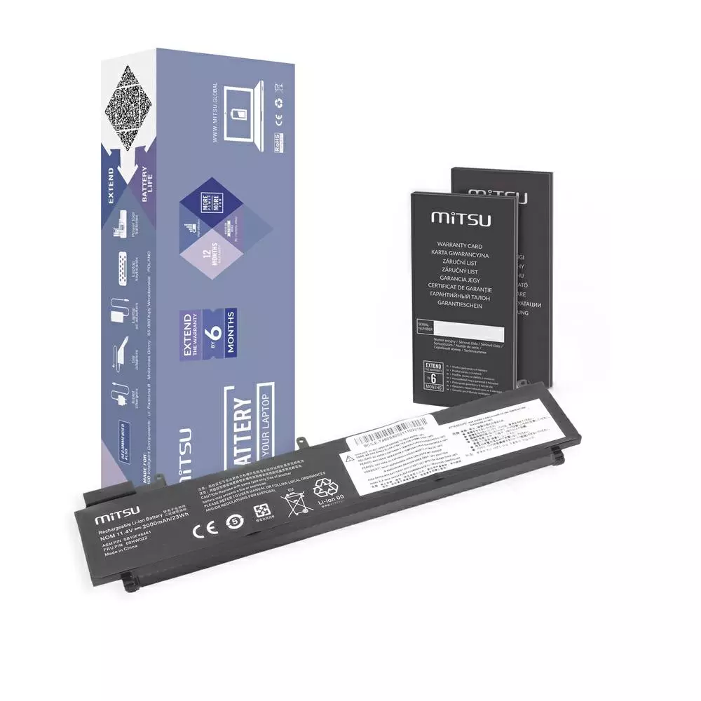 Bater&iacute;a compatible para port&aacute;til LENOVO T460S / T470S 11.4v 2000 mAh Mitsu