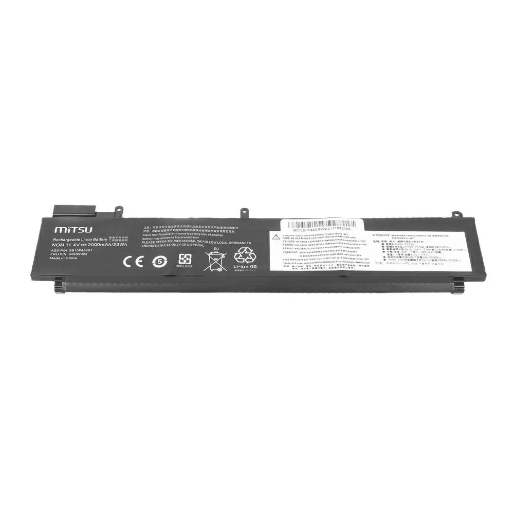 Bater&iacute;a compatible para port&aacute;til LENOVO T460S / T470S 11.4v 2000 mAh Mitsu