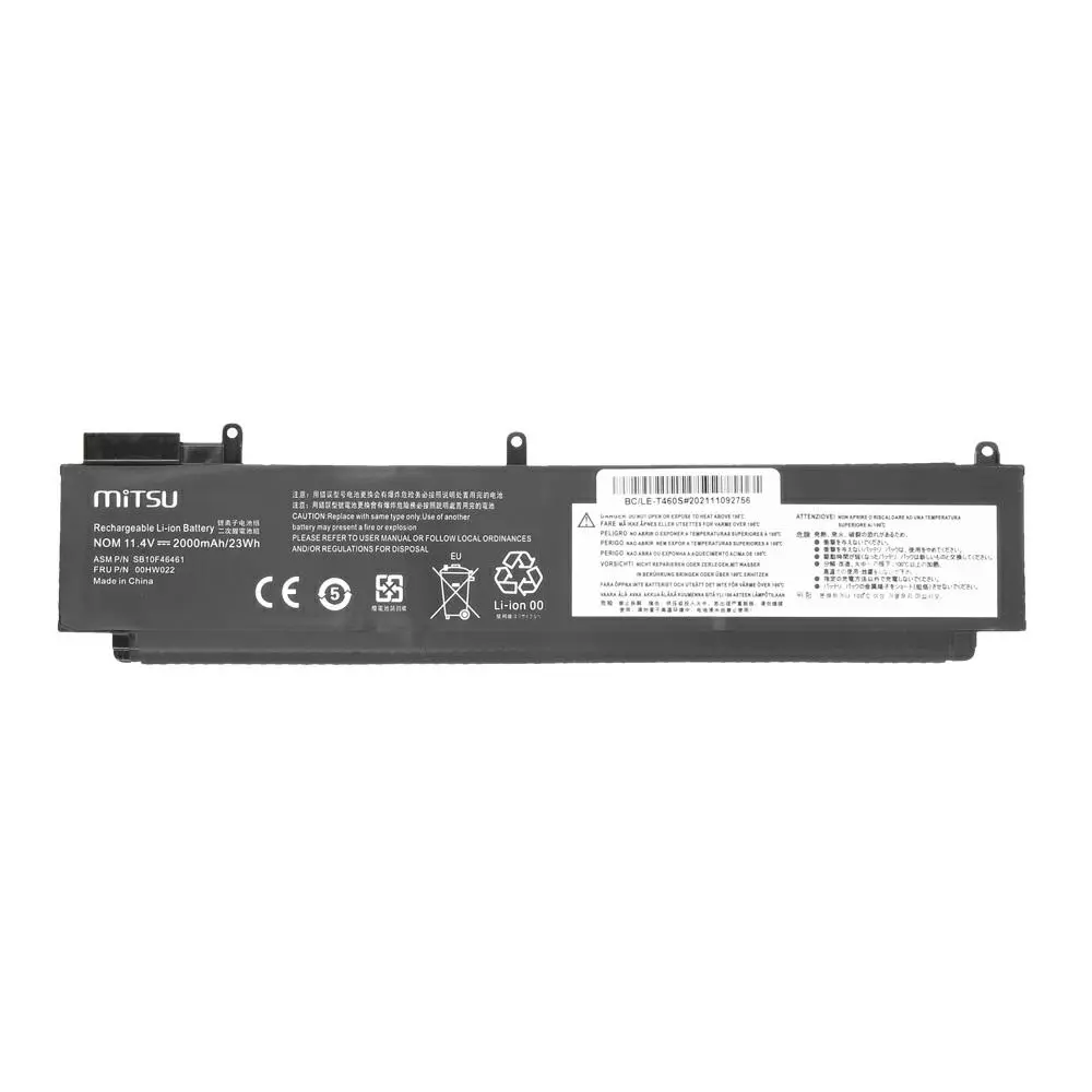 Bater&iacute;a compatible para port&aacute;til LENOVO T460S / T470S 11.4v 2000 mAh Mitsu