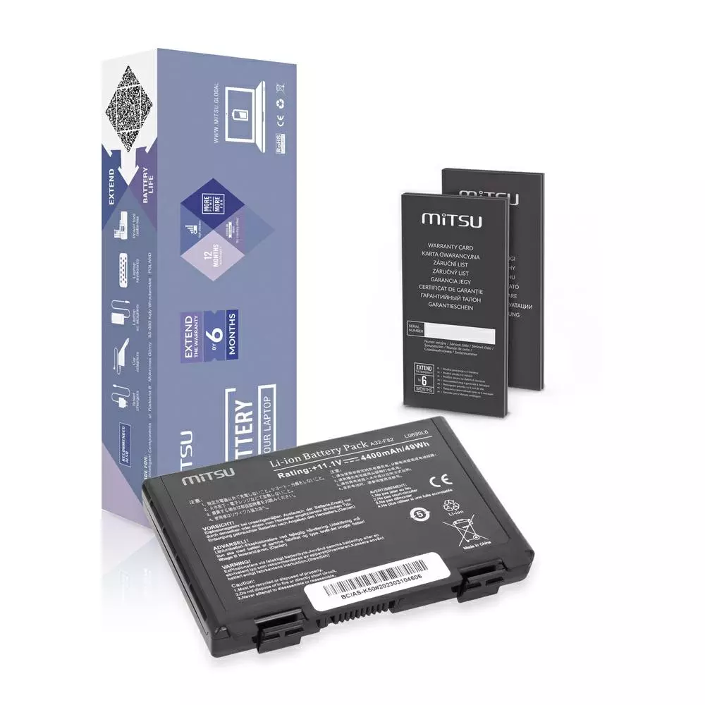 Bater&iacute;a compatible para port&aacute;til ASUS A32-F52 11.1V 4400mAh Mitsu